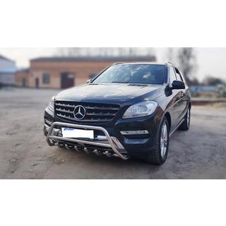 Кенгурятник WT003 (нерж.) Mercedes GLE/ML сlass W166 2011-2018 рр. фото 2
