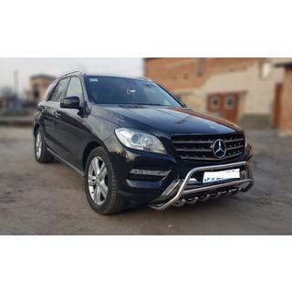 Кенгурятник WT003 (нерж.) Mercedes GLE/ML сlass W166 2011-2018 рр. фото 3