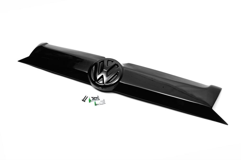 Volkswagen T5 2010-2015 рр. Зимова накладка на верхню решітку Глянцева Фото 7