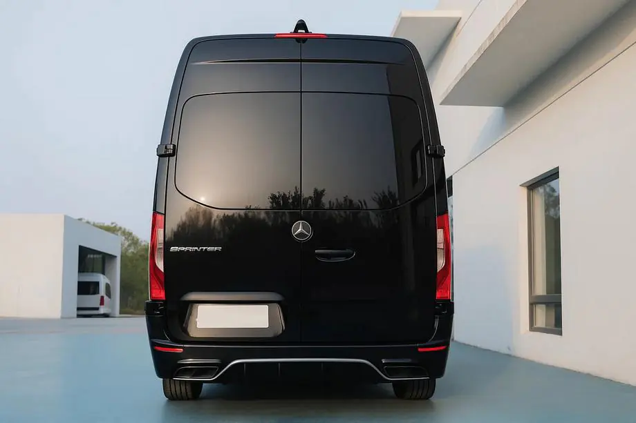 Mercedes Sprinter W907/W910 2018- рр. Задній бампер AMG (для cередньої бази, ABS) Image
