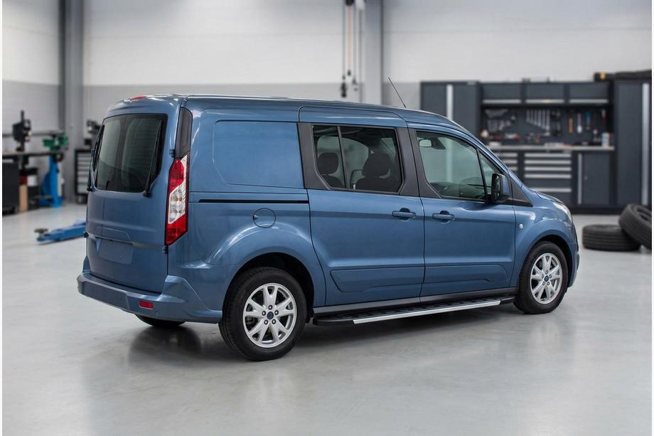 Ford Connect 2014-2021 рр. Бокові пороги Duru (2 шт., алюміній) Image