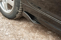 Універсальні Flap накладки на бокові пороги тип-F (2 шт, чорний глянець, ABS-пластик) фото 1