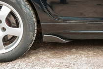 Універсальні Flap накладки на бокові пороги тип-F (2 шт, чорний глянець, ABS-пластик) фото 2