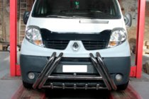 Renault Trafic 2001-2015 рр. Кенгурятник F1-01 (нерж.) фото 1