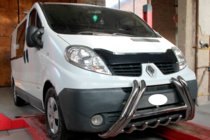 Renault Trafic 2001-2015 рр. Кенгурятник F1-01 (нерж.) фото 3