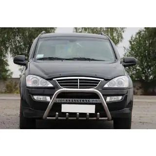 Кенгурятник WT004 (нерж) SsangYong Kyron 2005-2014 рр. фото 1