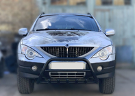 SsangYong Kyron 2005-2014 рр. Кенгурятник Black WT003 (нерж) фото 1