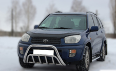 Toyota Rav 4 2001-2005 рр. Передня дуга WT002 (нерж.) фото 3