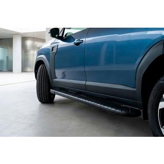 Бокові пороги Bosphore Black (2 шт., алюміній) Dacia Duster 2024- рр. фото 1