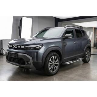 Бокові пороги Tayga Grey V2 (2 шт., алюміній) Dacia Duster 2024- рр. фото 1