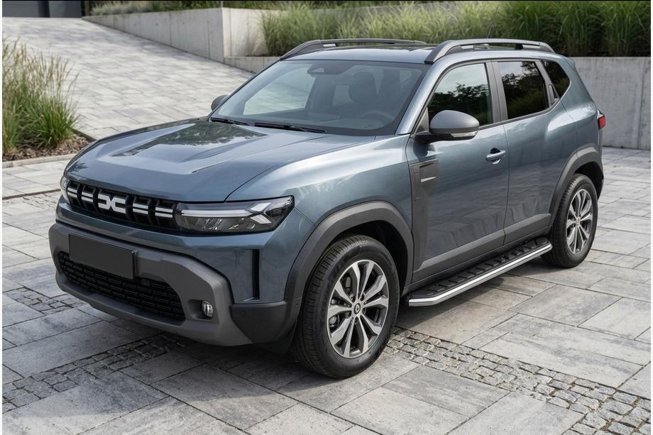 Dacia Duster 2024- рр. Бокові пороги Fullmond (2 шт., алюміній) Image