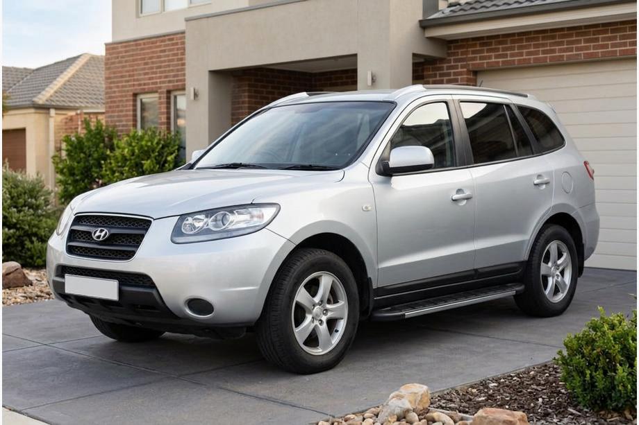 Hyundai Santa Fe 2 2006-2012 рр. Бокові пороги Duru (2 шт., Алюміній) Фото 1