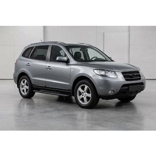 Бокові пороги Bosphorus Black (2 шт., Алюміній) Hyundai Santa Fe 2 2006-2012 рр. фото 1