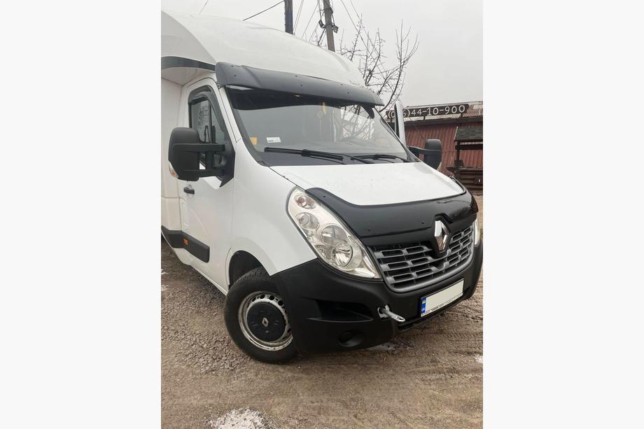Renault Master 2011-2023 рр. Козирьок на лобове скло V1(чорний глянець, 5мм) Image