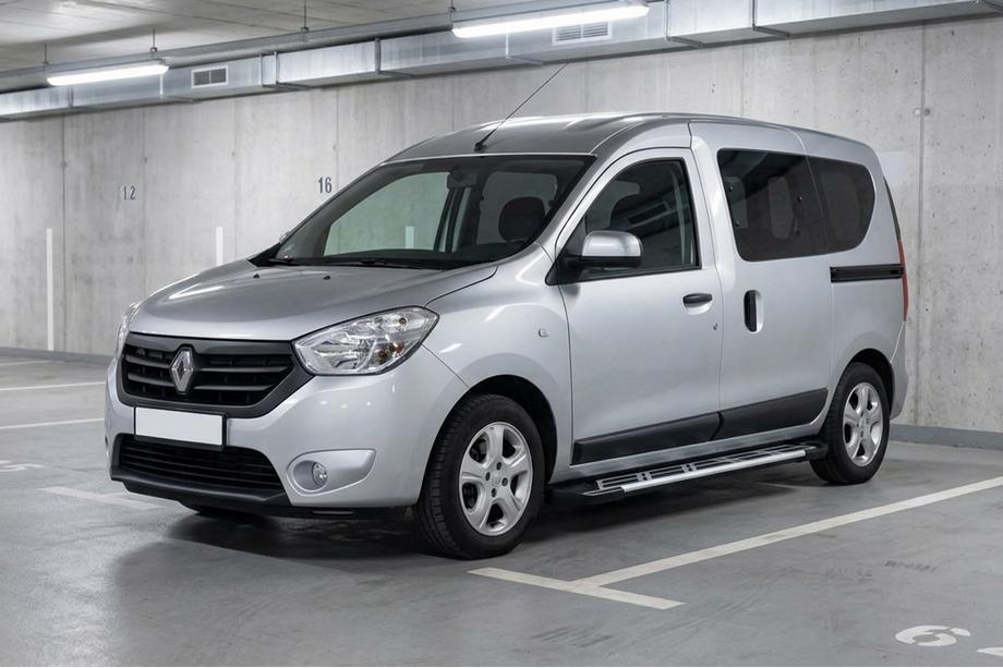 Renault Dokker 2013-2022 рр. Бокові пороги Sunrise (2 шт., Алюміній) Image
