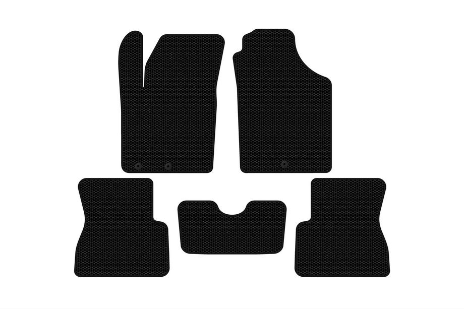 Kia Picanto 2011-2016 рр. Гумові килимки Carsuit (Чорні) Фото 1