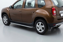 Dacia Duster 2008-2018 рр. Бокові пороги Tayga (2 шт., Алюміній) фото 1