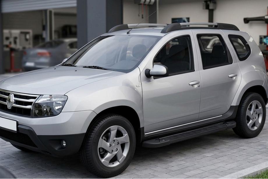 Dacia Duster 2008-2018 рр. Бокові пороги RedLine Black (2 шт., Алюміній) Image
