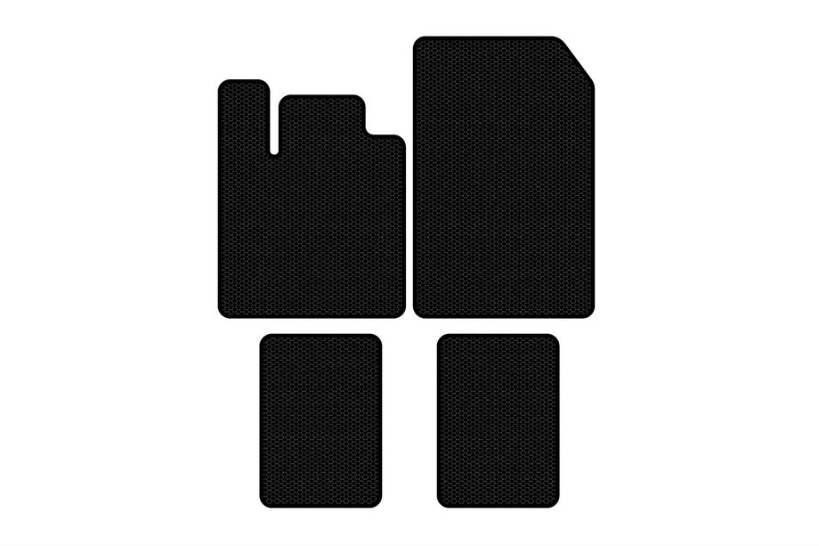Renault Twingo 2007-2014 рр. Гумові килимки Carsuit (Чорні) Фото 1