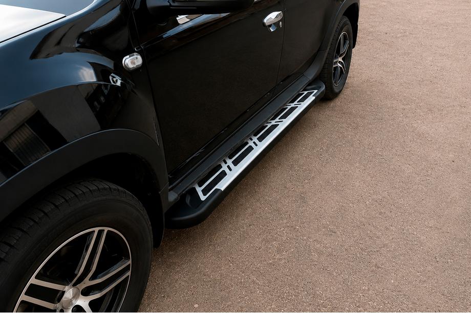 Renault Duster 2008-2017 рр. Бокові пороги Sunrise (2 шт., Алюміній) Image
