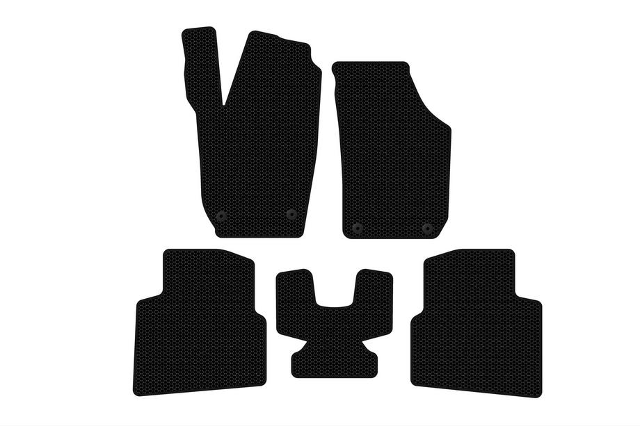 Skoda Roomster 2006-2015 рр. Гумові килимки Carsuit (Чорні) Фото 1