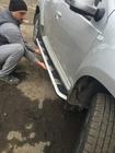 Renault Duster 2008-2017 рр. Бокові пороги Vison (2 шт., Алюміній ↗ нерж) фото 10
