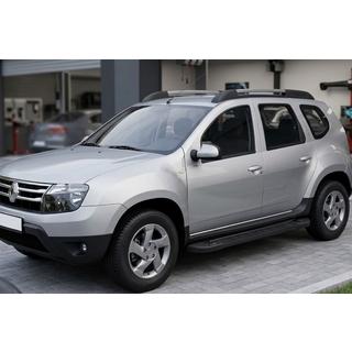 Бокові пороги RedLine Black (2 шт., Алюміній) Renault Duster 2008-2017 рр. фото 1
