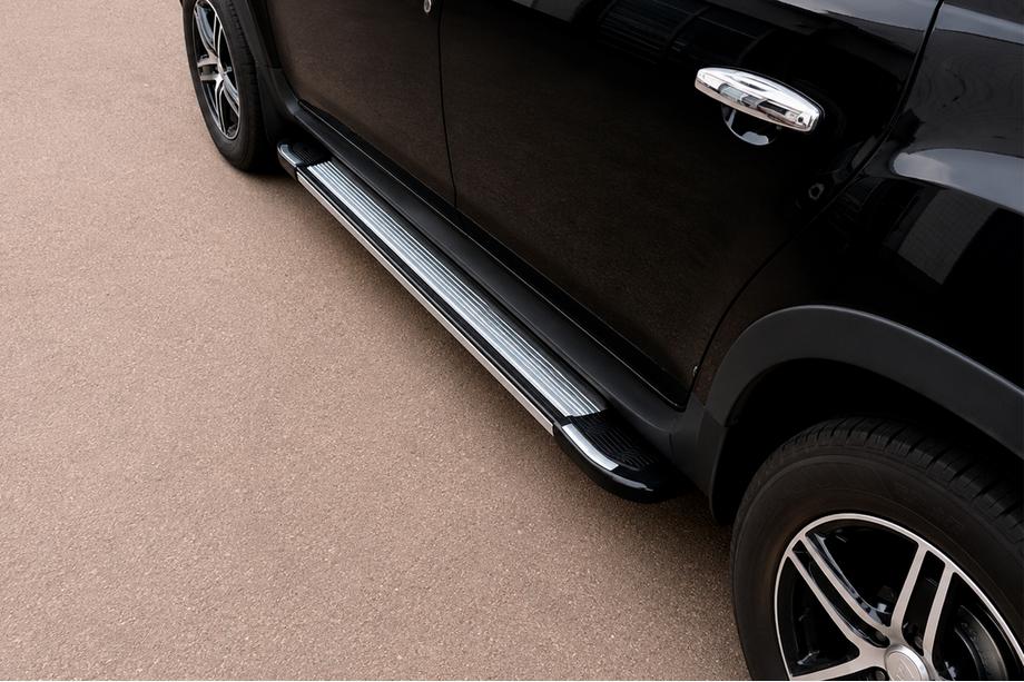 Renault Duster 2008-2017 рр. Бокові пороги Rainbow (2 шт., Алюміній) Image
