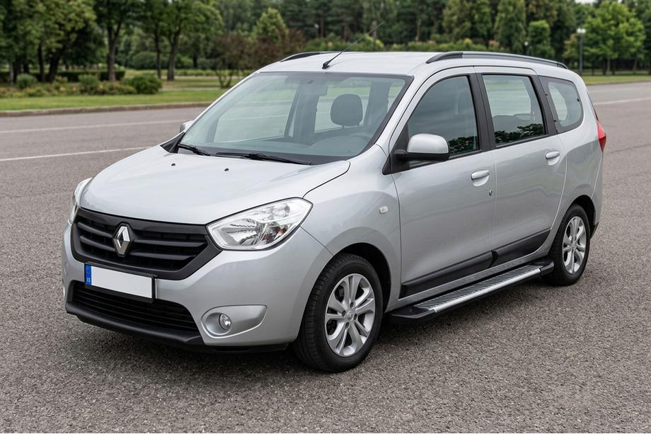 Dacia Lodgy 2012-2022 рр. Бокові пороги Line (2 шт., Алюміній) Image