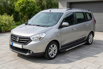 Dacia Lodgy 2012-2022 рр. Бокові пороги Duru (2 шт., Алюміній) фото 1