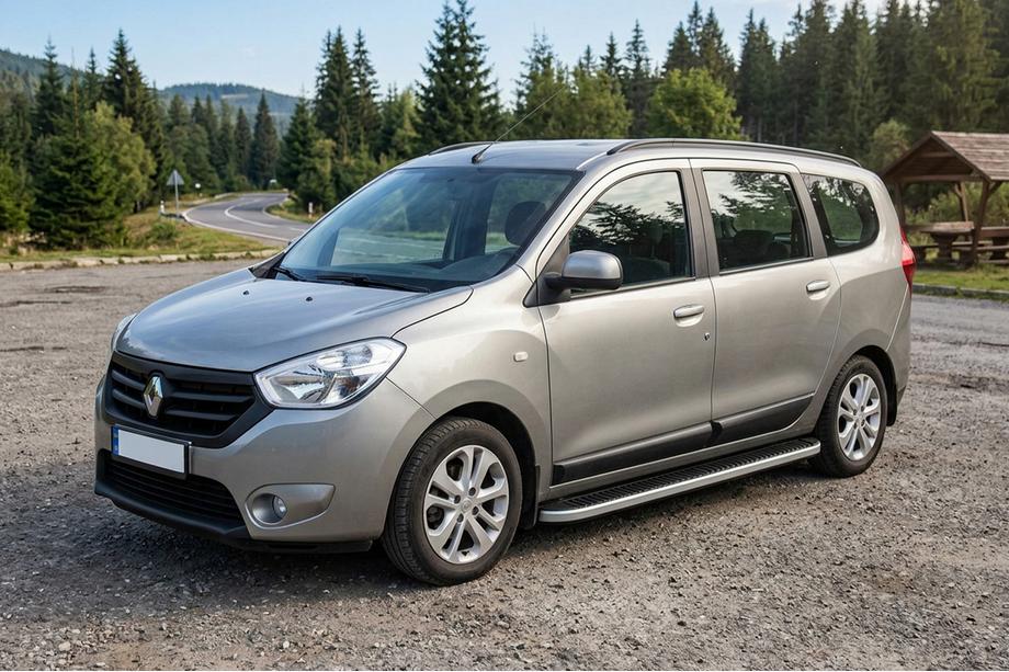 Dacia Lodgy 2012-2022 рр. Бокові пороги Tayga (2 шт., Алюміній) Image