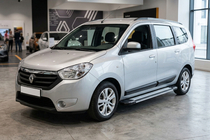 Dacia Lodgy 2012-2022 рр. Бокові пороги Rainbow (2 шт., Алюміній) фото 1