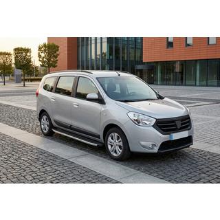 Бокові пороги Fullmond (2 шт, алюм.) Dacia Lodgy 2012-2022 рр. фото 1