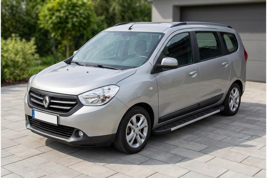 Renault Lodgy 2013-2022 рр. Бокові пороги Duru (2 шт., Алюміній) Image