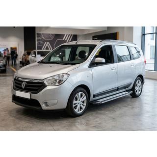 Бокові пороги Rainbow (2 шт., Алюміній) Renault Lodgy 2013-2022 рр. фото 1