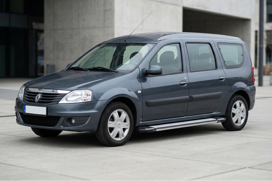 Dacia Logan MCV 2004-2014 рр. Бокові пороги Rainbow (2 шт., Алюміній) Image