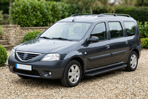 Renault Logan MCV 2005-2013 рр. Бокові пороги Allmond Black (2 шт., алюміній) фото 1