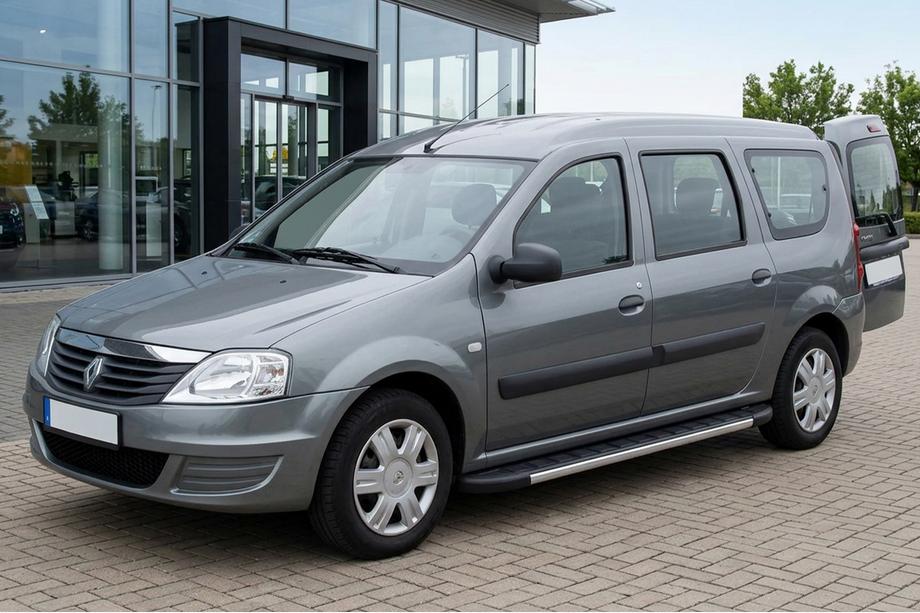 Renault Logan MCV 2005-2013 рр. Бокові пороги Duru (2 шт., алюміній) Image