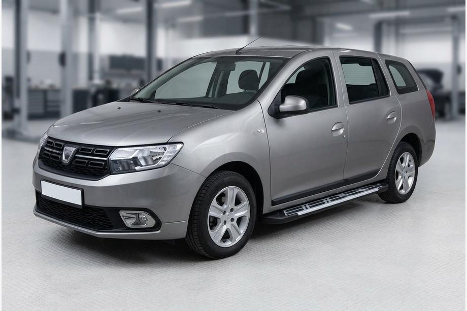 Dacia Logan MCV 2013-2020 рр. Бокові пороги Sunrise (2 шт., Алюміній) Image