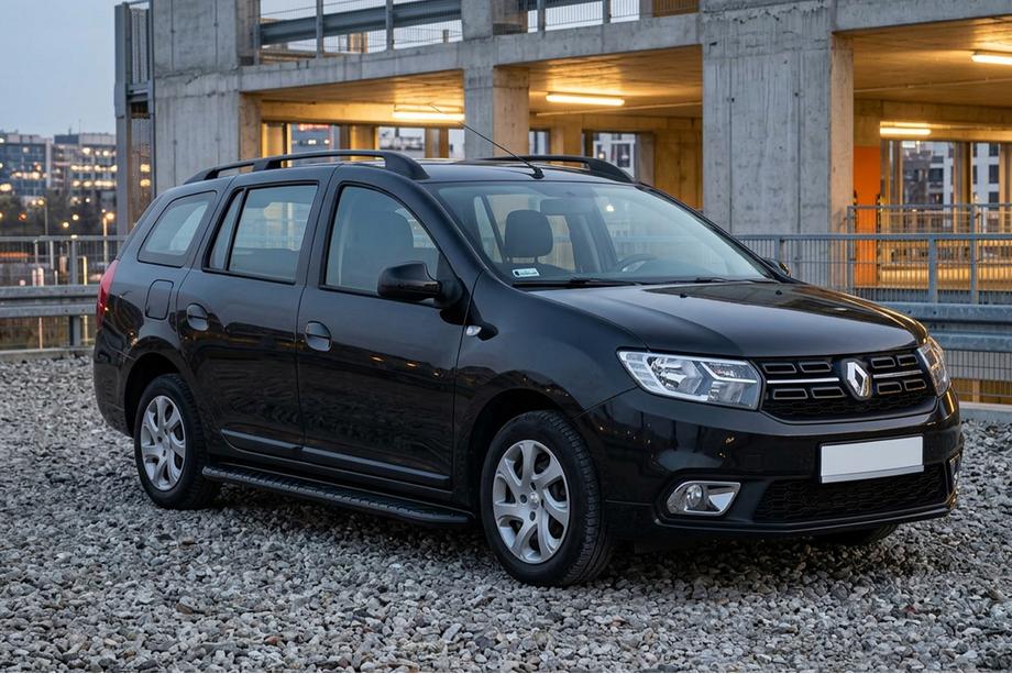 Dacia Logan MCV 2013-2020 рр. Бокові пороги Bosphorus Black (2 шт., Алюміній) Image