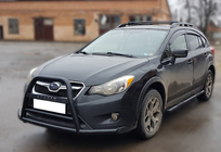 Subaru XV 2011-2017 рр. Кенгурятник F1-71 Black (нерж) фото 2