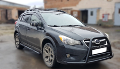 Subaru XV 2011-2017 рр. Кенгурятник F1-71 Black (нерж) фото 3