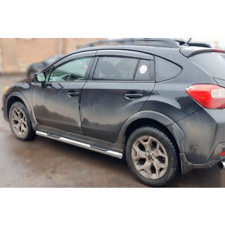 Бічні труби BB002 (2 шт., нерж.) Subaru XV 2011-2017 рр. фото 3
