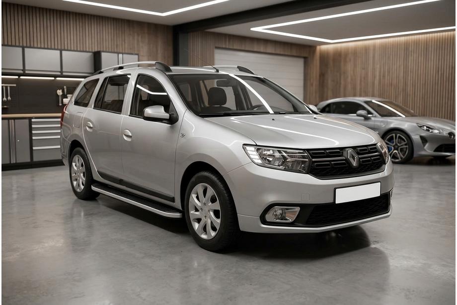 Dacia Logan MCV 2013-2020 рр. Бокові пороги Tayga (2 шт., Алюміній) Image