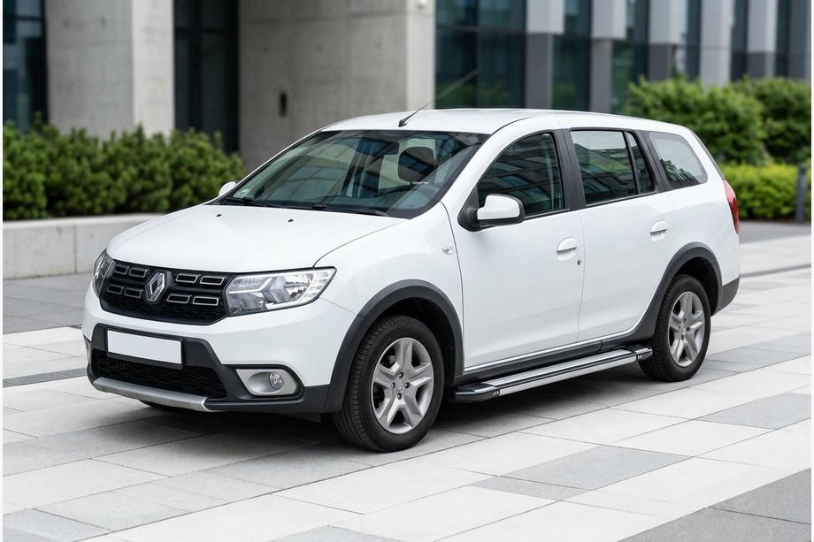 Dacia Logan MCV 2013-2020 рр. Бокові пороги Rainbow (2 шт., Алюміній) Image