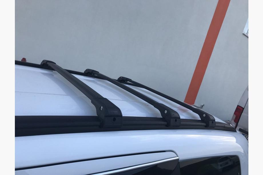 Renault Lodgy 2013-2022 рр. Багажник (поперечини) на інтегровані рейлінги під ключ WingCarrier V2 (2 шт) Чорний Фото 24
