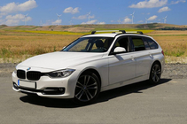 BMW 5 серія F10/F11 2010-2016 рр. Багажник (поперечини) на інтегровані рейлінги під ключ WingCarrier V2 (2 шт) Сірий фото 1
