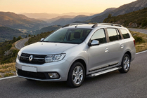 Renault Logan MCV 2013-2022 рр. Бокові пороги Allmond Grey (2 шт., алюміній) фото 1
