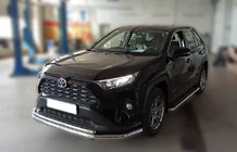 Toyota Rav 4 2019-2025 рр. Передній захист F3-10 (нерж) фото 2
