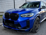 BMW X3 G01 2018- рр. Передня Lip накладка (для F97 2022-2024, чорний глянець) фото 1